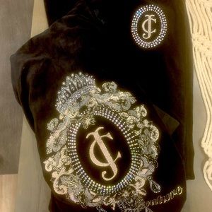 Juicy black velour track suit